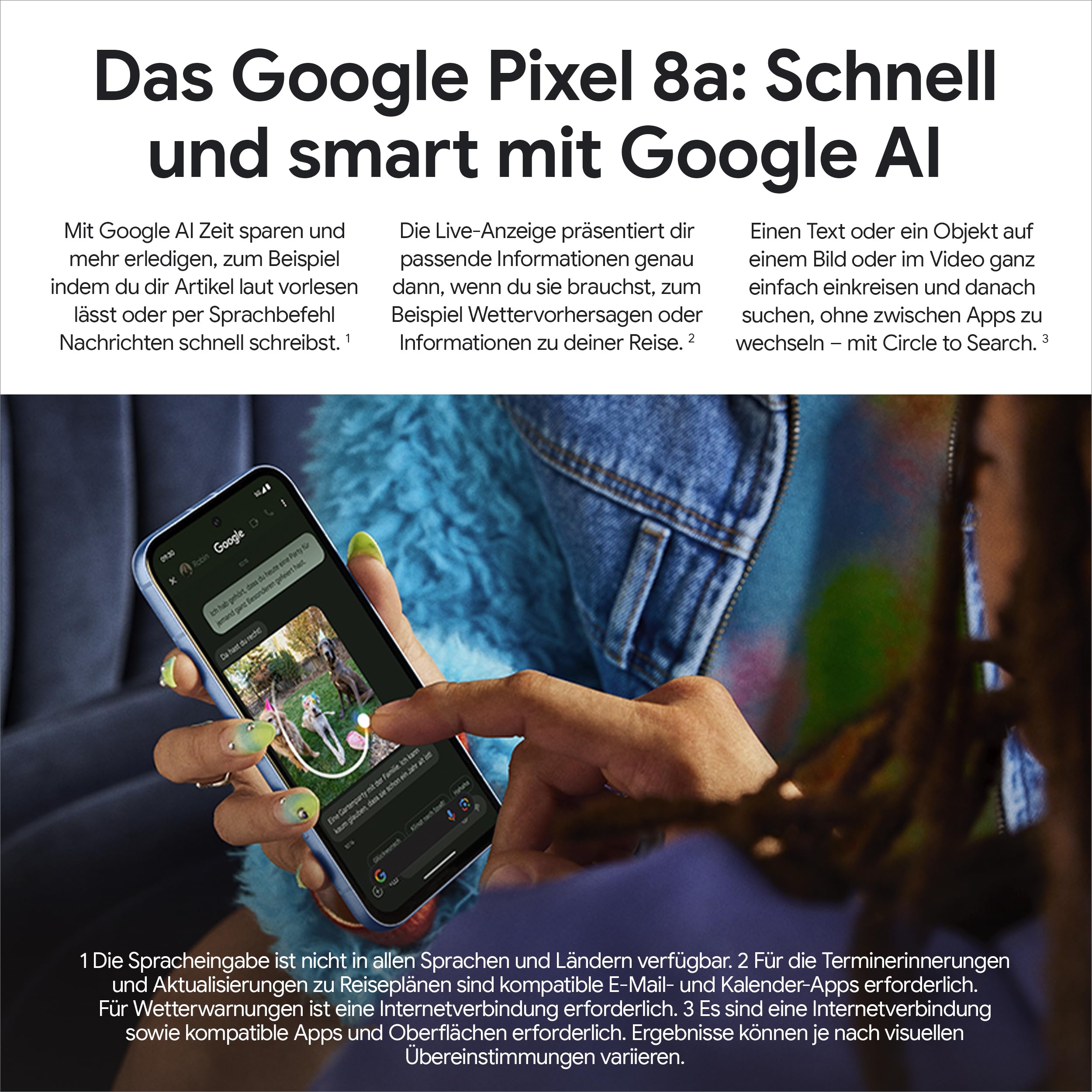 Google Pixel 8a: Android Smartphone without SIM Lock with Advanced
