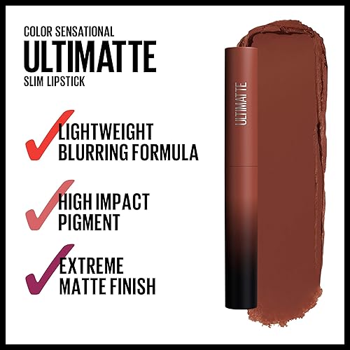 Miniatura 4 de Maybelline Color Sensational Ultimatte Lápiz Labial, Color labial Ligero y Cómodo, Pigmento de Color Intenso, Polvo Suave, Lápiz Labial Delgado