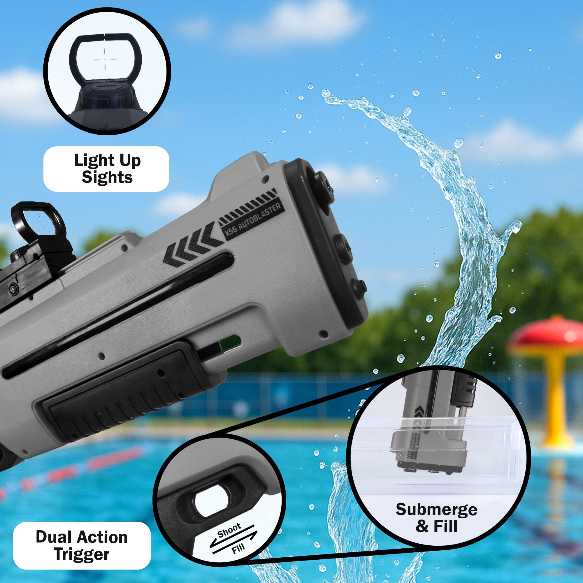 KandyToys Automatic Electric Water Gun, Multi-coloured - Image 4
