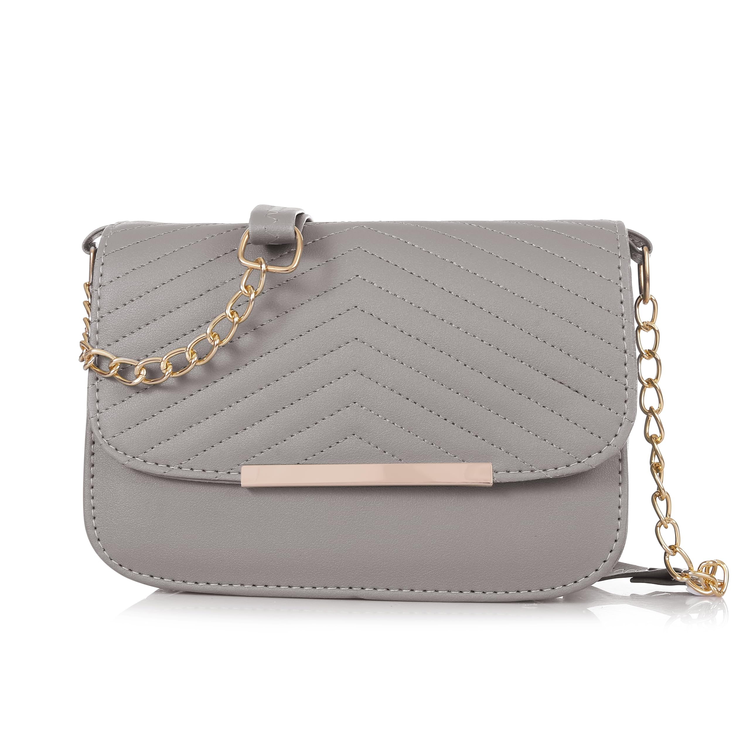 ELEGANCE ERA women girls party crossbody sling bag with gold chain (GREY) (B0CWF39NF8) Amazon Price History, Amazon Price Tracker