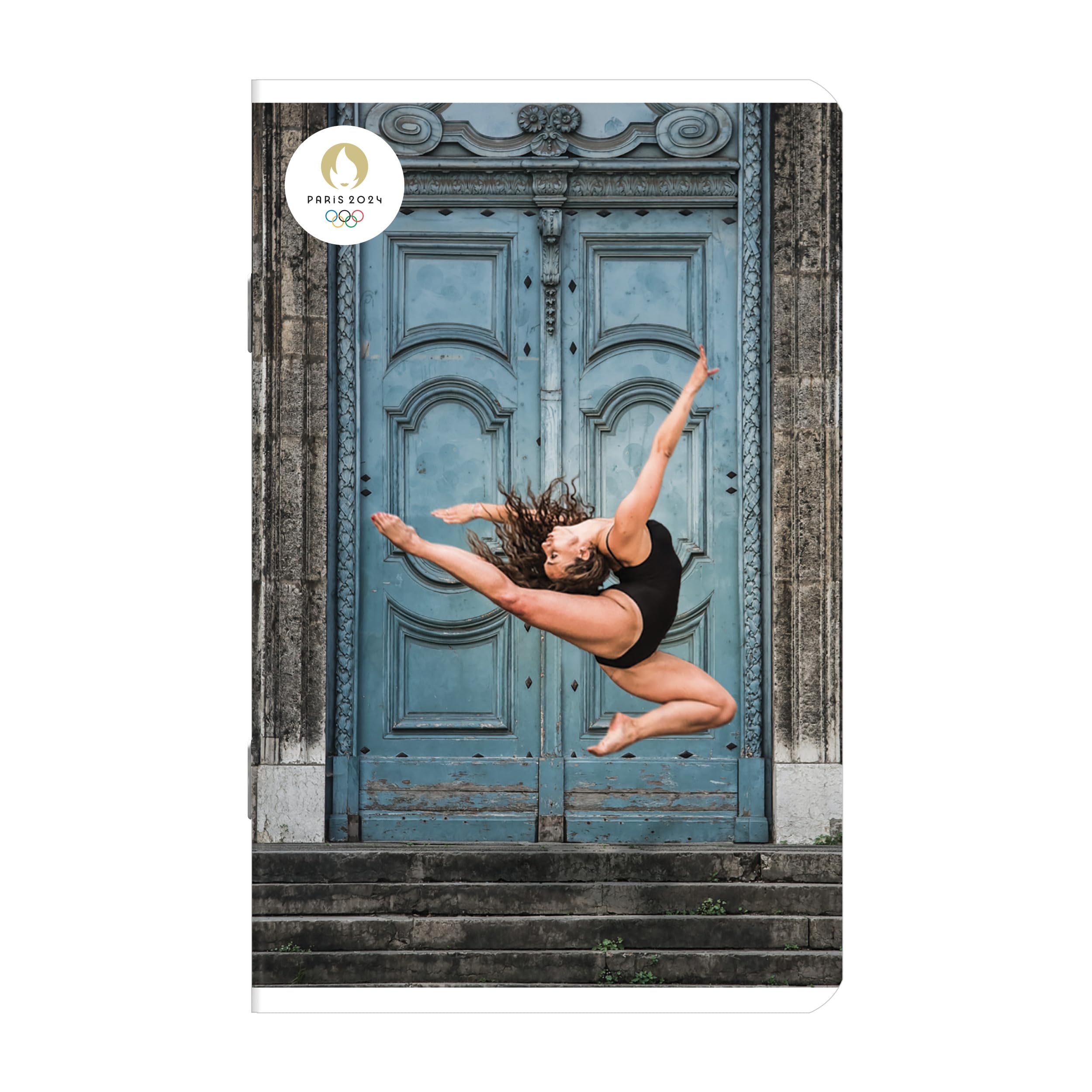 Paris 2024 Pack of 10 Sports Notebooks 9 x 14 cm Ruled 6 mm 60 Pages Stapled Card Cover Varnished Assorted Colours - Image 4
