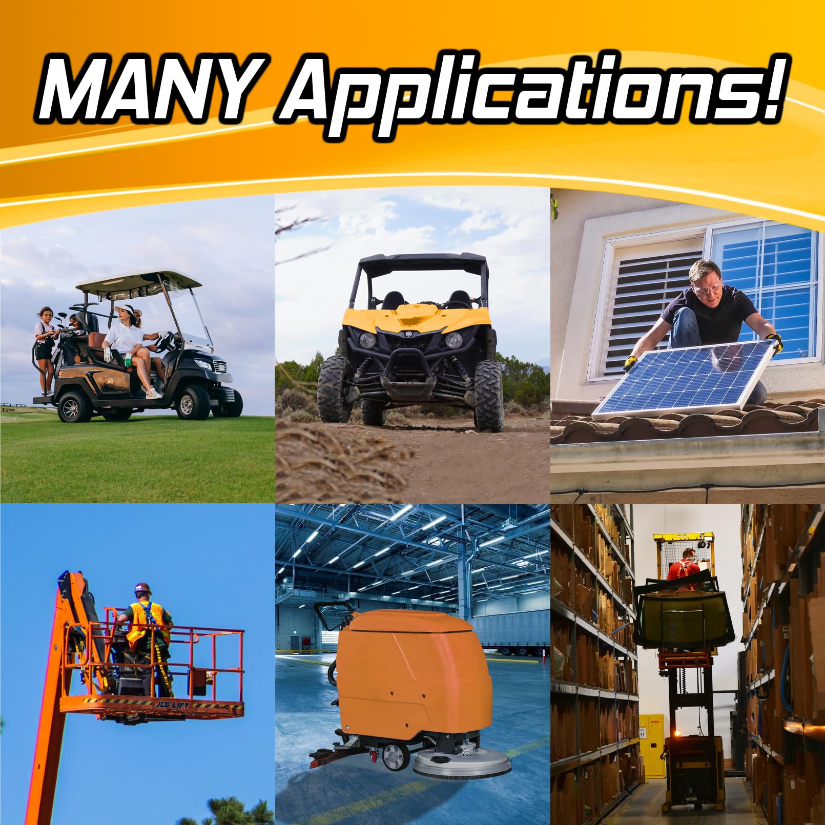 Banshee 4 Pack 32V Combo Heavy Duty 8V Flooded Lead Acid Batteries Compatible with Trojan T875