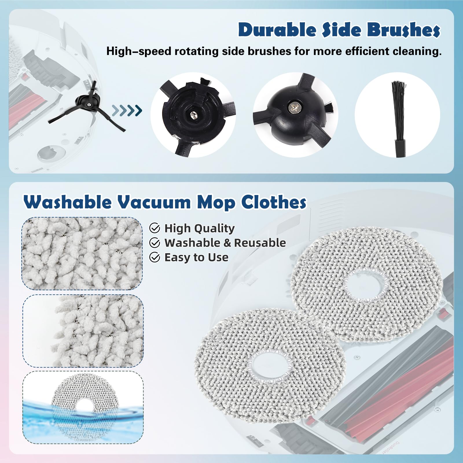 Accessoires De Rechange Pour Roborock Qrevo S Pro Plus | Kit Avec Brosse, Filtres, Sacs, Chiffons