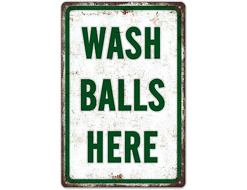 Wash Balls Here Signs: Quirky Decor for Golf Enthusiasts