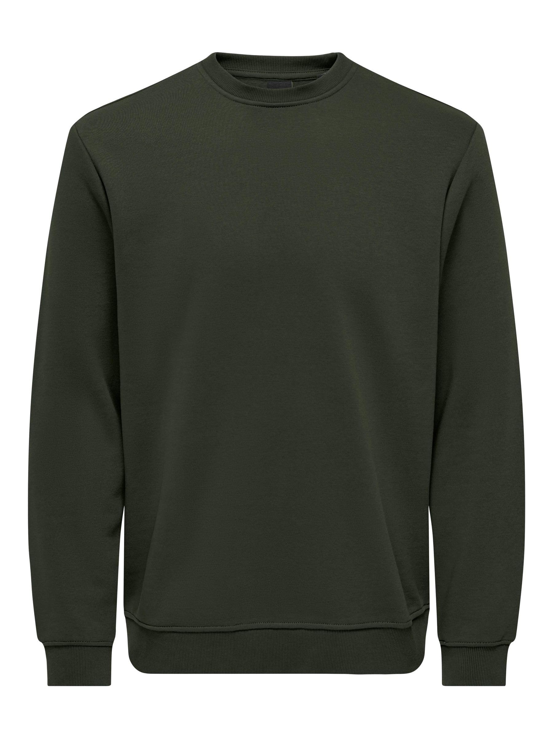 ONLY & SONS Men's Onsconnor Reg Crew Neck Sweat Noos Sweatshirt, Rosin, XXL