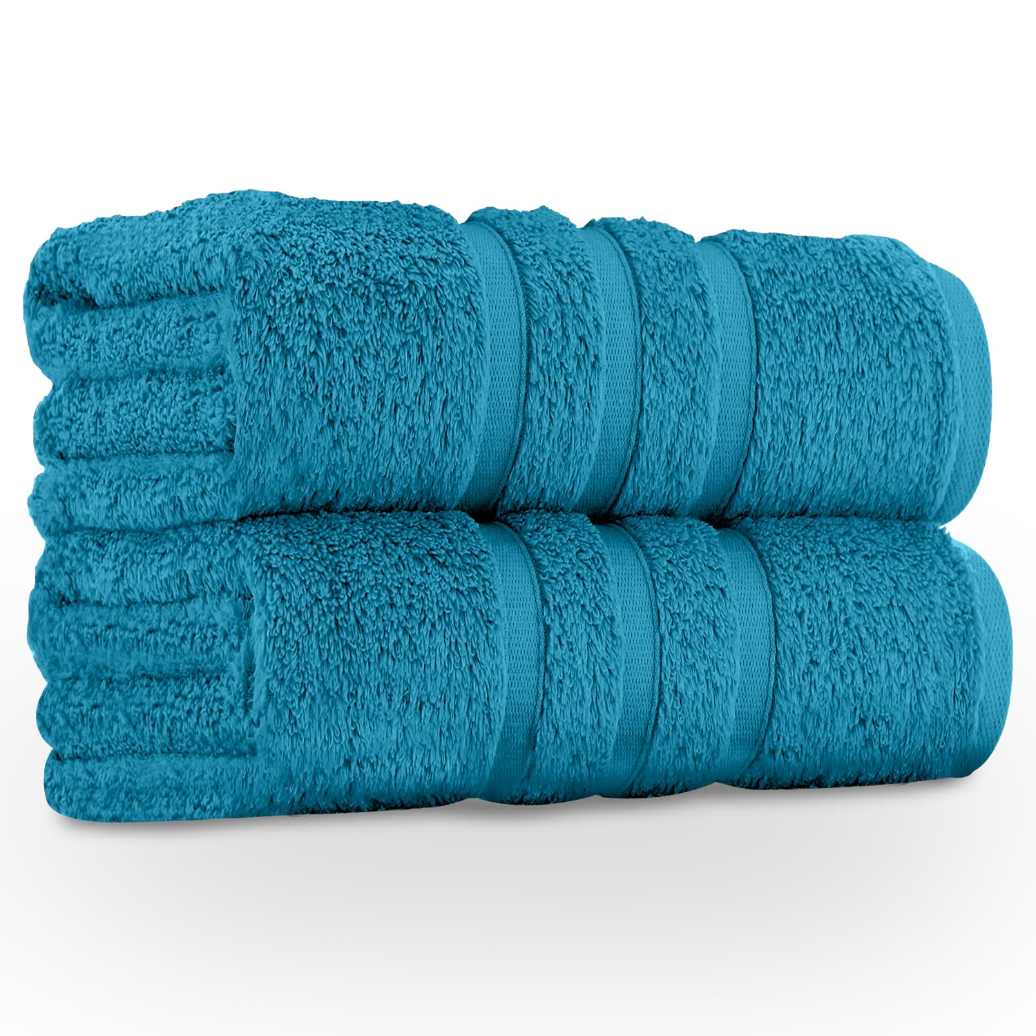 GC GAVENO CAVAILIA Pack of 2, 550 GSM Hand Towels For Bathroom, Egyptian Cotton Towel Bale For Spa & Guest Gym Towels Set, Absorbent & Washable Bathroom Towels - Turquoise