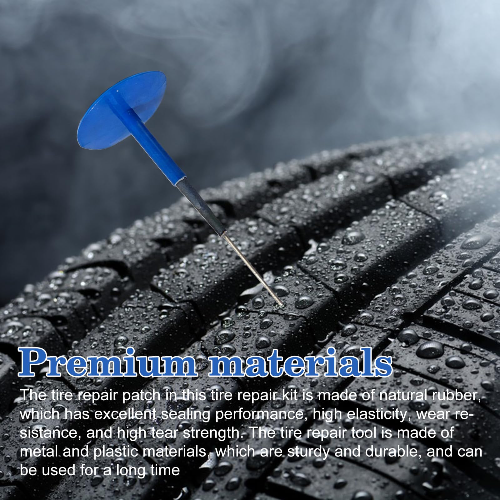 26 Stück Reifenpflege Reparaturset, 6MM Reifenstopfen Patch Gum, Reparatur Pilz Stecker, Mehrzweck-Reifenpilzstopfen-Set mit Reifen Rollenrad und Liner Scraper Sortiment für Auto LKW Fahrrad Motorrad
