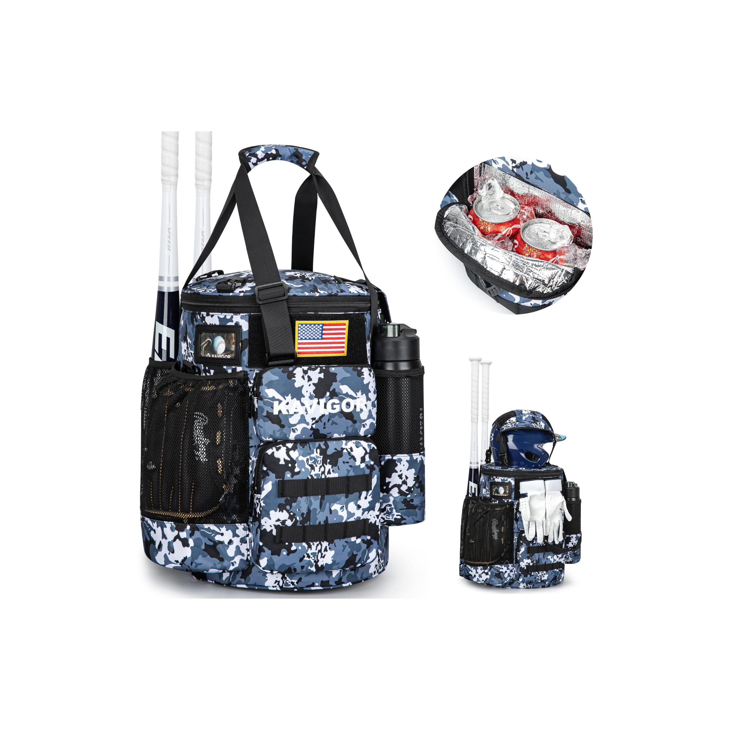 KAVIGOR Baseball Bucket Bag