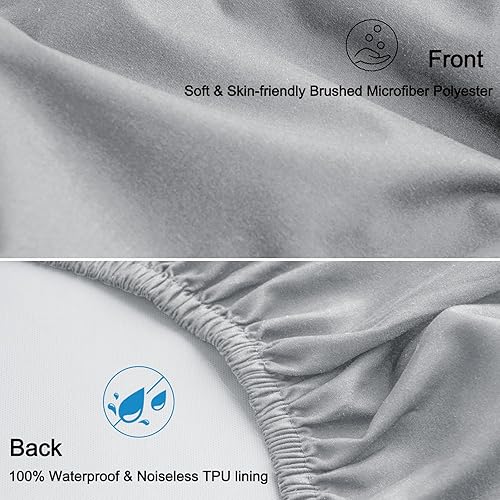 Miniatura 4 de david's kids Sábanas impermeables para moisés, paquete de 2 sábanas ultrasuaves y transpirables para niños y niñas, ajuste universal para la mayoría