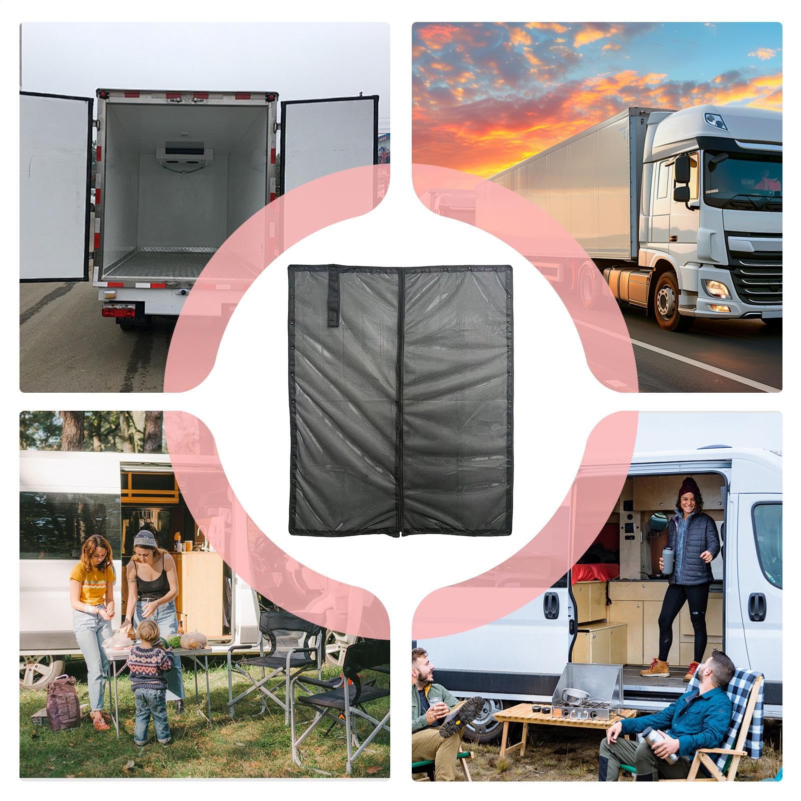 Zanzariera Magnetica Per Porta Camper Rete Antimosche Anti-UV Confortevole | Schermo Protettivo Privacy per Porta per Campeggio, Avventura, Viaggi, Lunghi Tragitti, Soste, Vacanze, Riposo, SUV