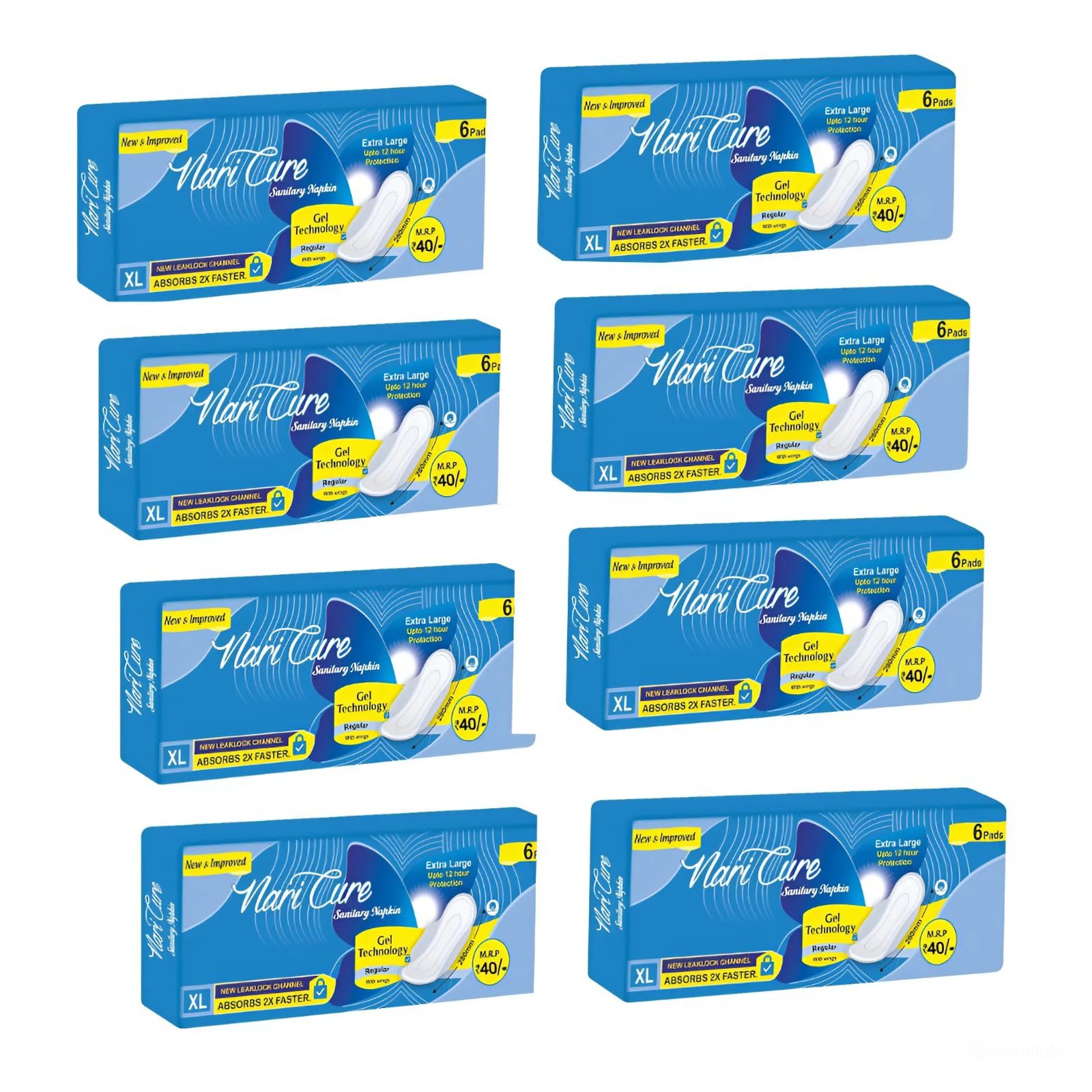 NARI CURE XL SANITARY PADS FOR WOMEN 48 PIECES IN A COMBO PACK OF 8 (B0D1Q7BTD3) Amazon Price History, Amazon Price Tracker