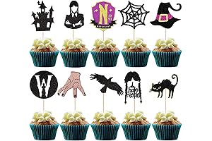 Wednesday Addams Birthday Cake Topper (30PCS)