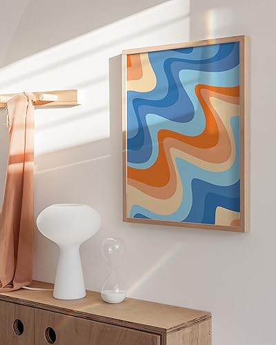 Miniatura 5 de HAUS AND HUES Arte de pared con diseño de océano, impresiones de playa tropical, vibrante decoración costera abstracta (sin marco, 12 x 16)