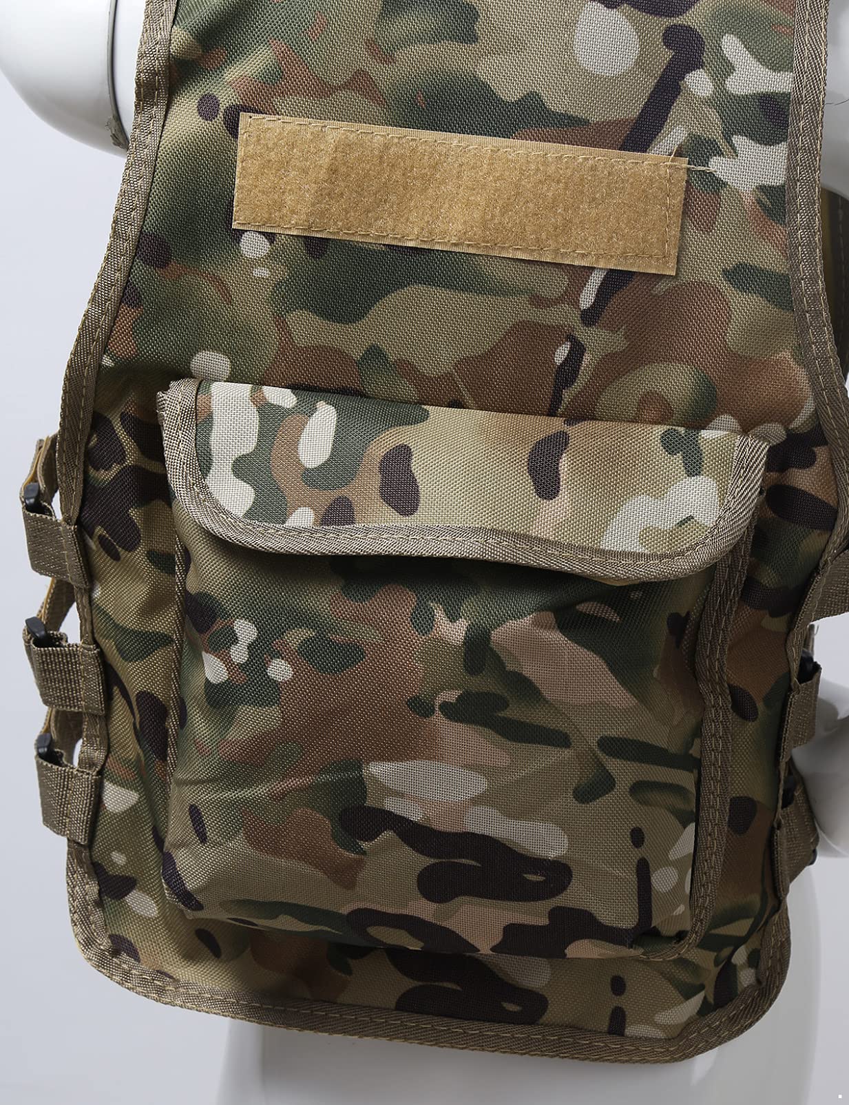 Mufeng Gilet de Pêche Enfant Garçon Fille Gilet Photographe Multipoches Camouflage Veste sans Manches Manteau Réglable Jeux Extérieurs de Chasse de Combat Camping