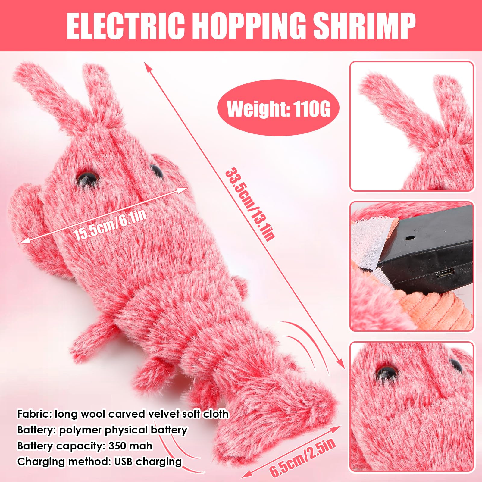 Jognee Plush Interactive Dog Toy, Jumping Movable Dog Toy, Soothing Pet Toy - Image 2