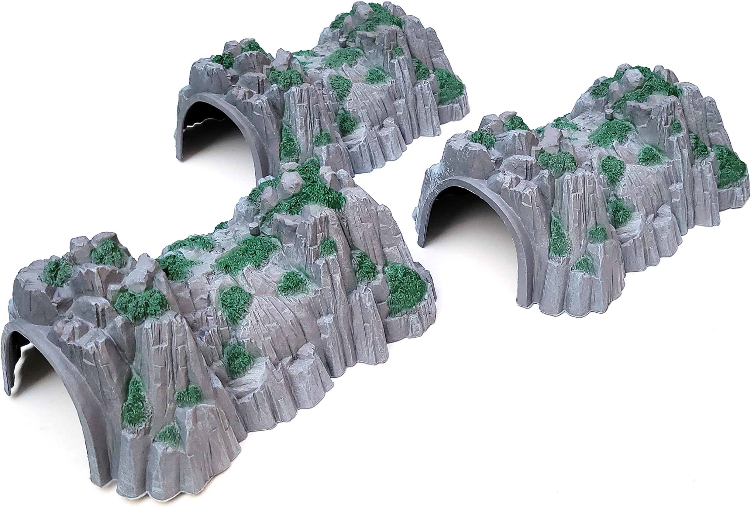 3PCS Model Train Railway Rockery Cave Tunnels Plastic 1:87 HO Scale DIY Miniature Railway Scene Accessories