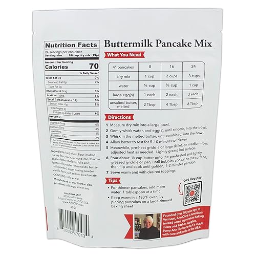 Miniatura 2 de Ann Clark Gourmet Buttermilk - Mezcla para panqueques, bolsa grande de 30 onzas para 24-32 panqueques