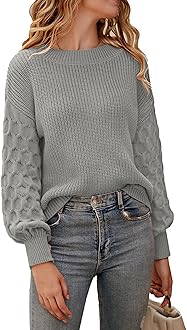 PRETTYGARDEN Women's Fall 2025 Pullover Sweater Casual Long Sleeve Loose Chunky Knit Tops Blouse Winter Fashion Clothing