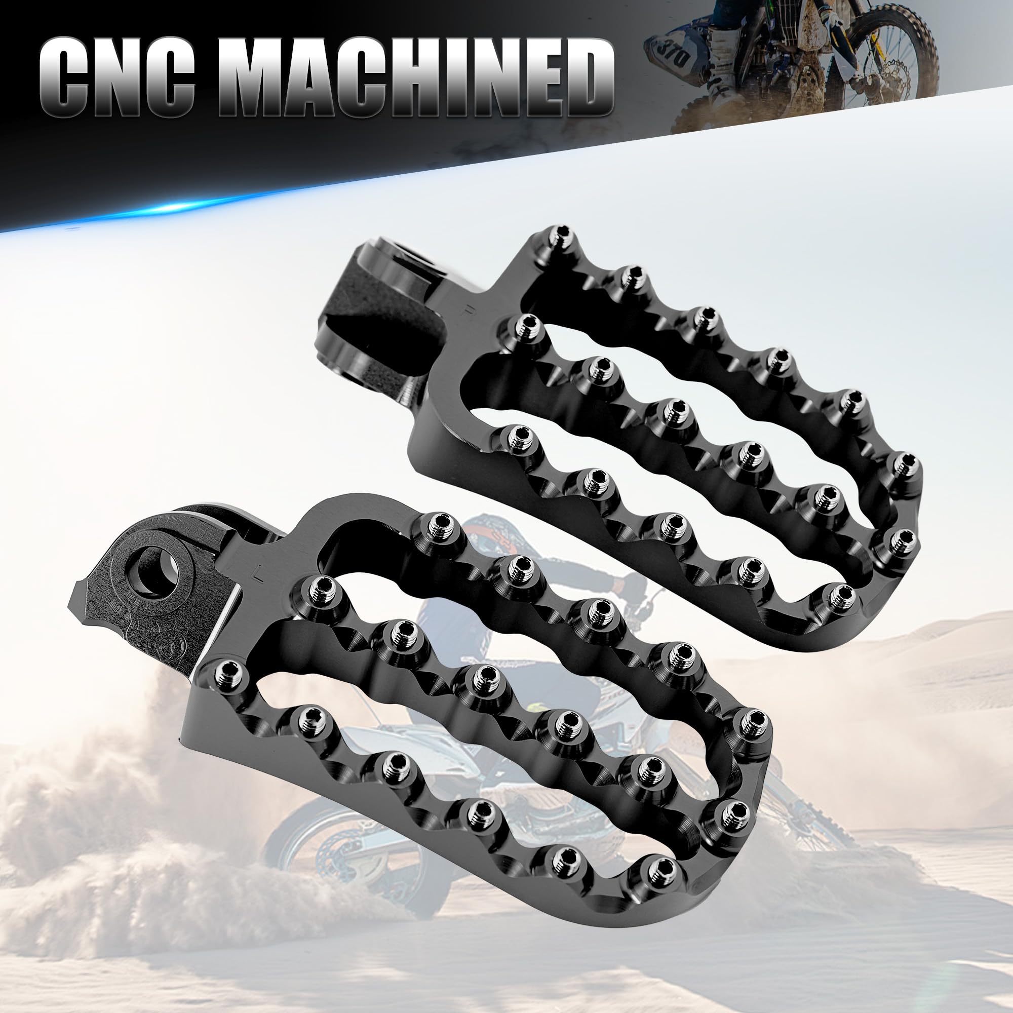 Pedane in alluminio Pedalini Pedali Poggiapiedi Compatible with KTM 690 Enduro/R 2008-2022,790 Adventure/R, 890/950 Adventure, 1190 Adventure R 2014-2016, vedi montaggio nero