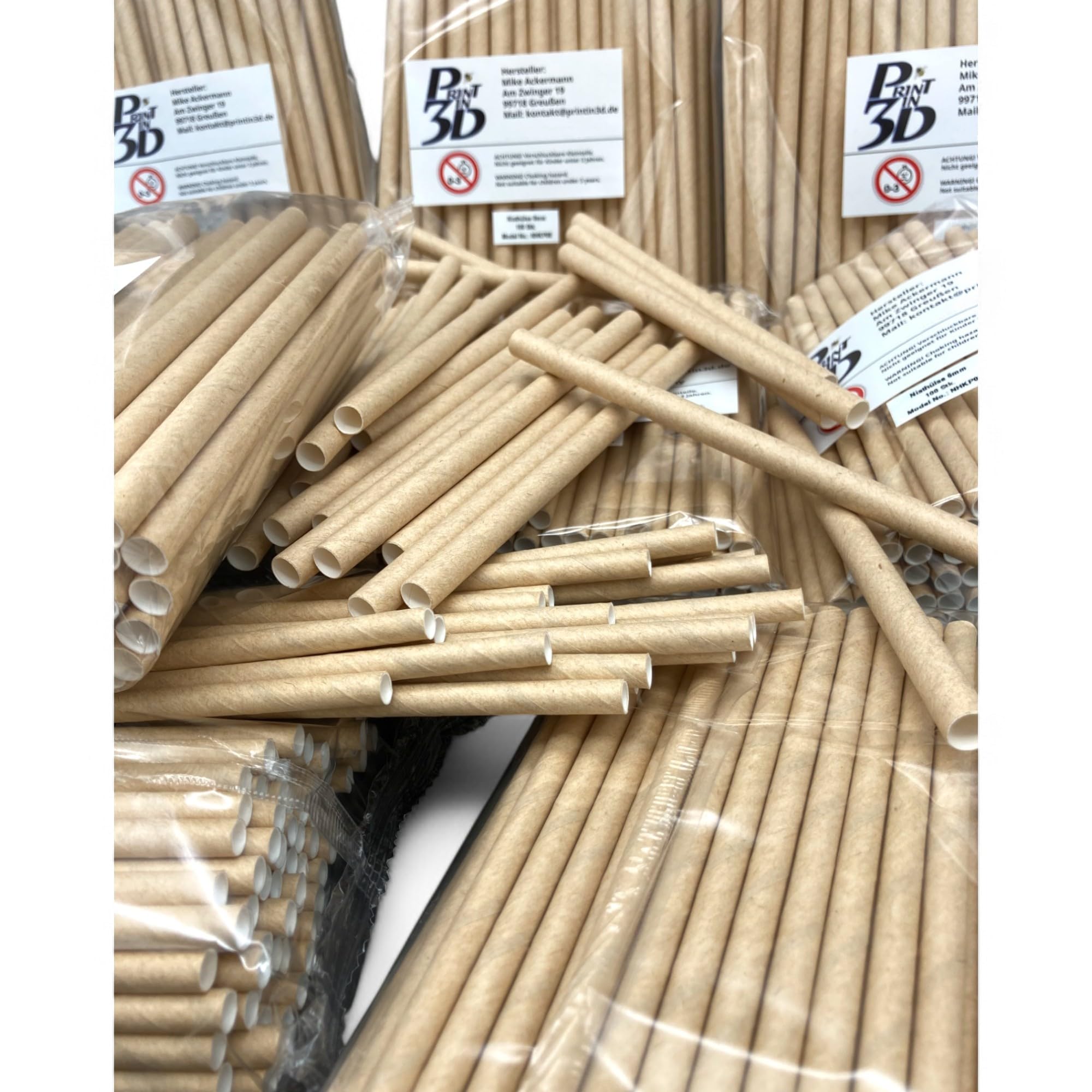 Tubi di nidificazione per api solitari, perfetti per mura e api selvatiche, 6 mm e 8 mm di diametro, 145 mm di lunghezza (marrone, 600 pezzi)