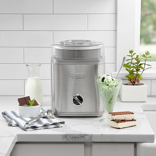 Miniatura 2 de Cuisinart ICE30BCP1 - Máquina para hacer helado, sorbete y yogur congelado de Cuisinart, con tazón congelador de 2 cuartos de galón con doble