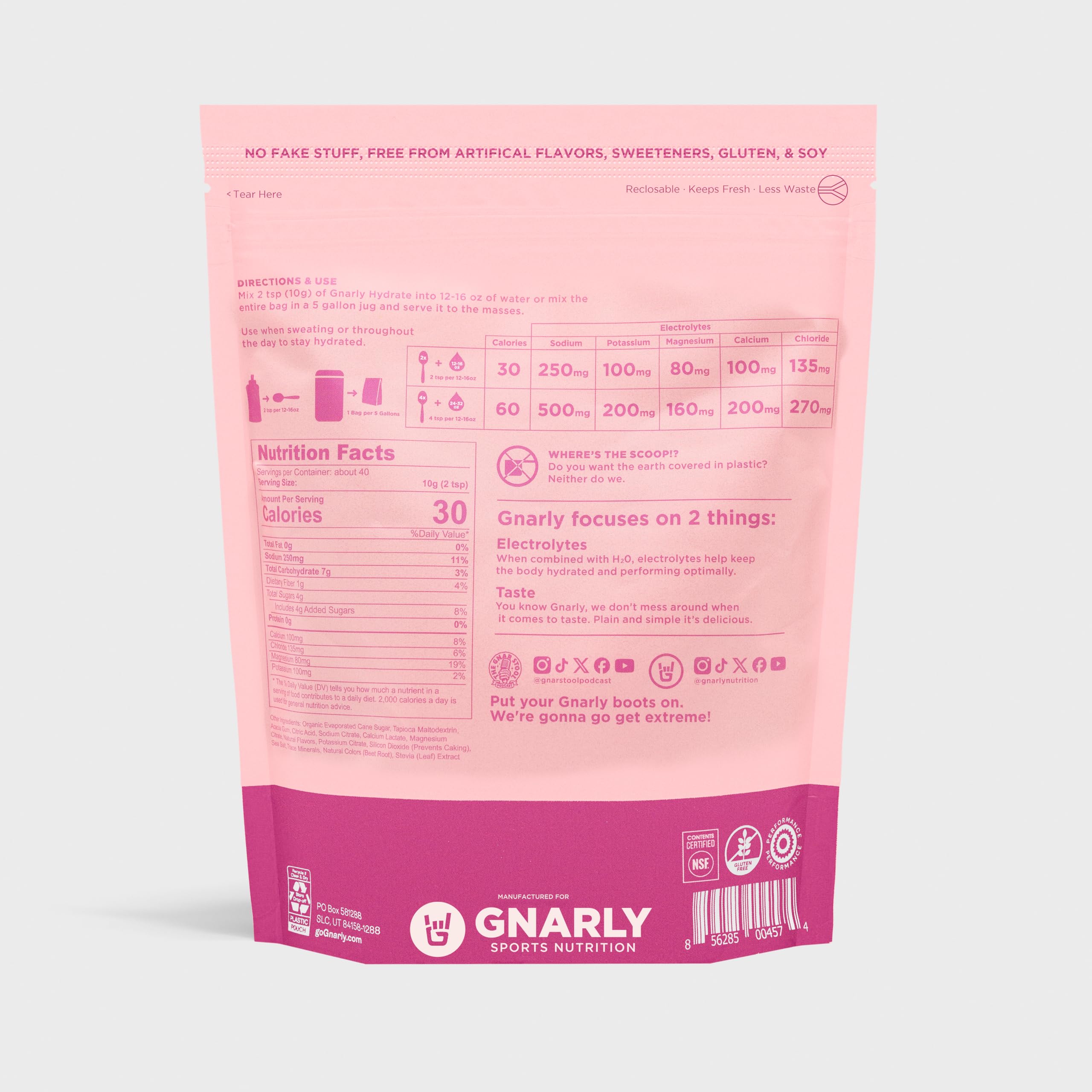 Gnarly Nutrition Hydrate Electrolyte Powder | Raspberry — Amazon image 10