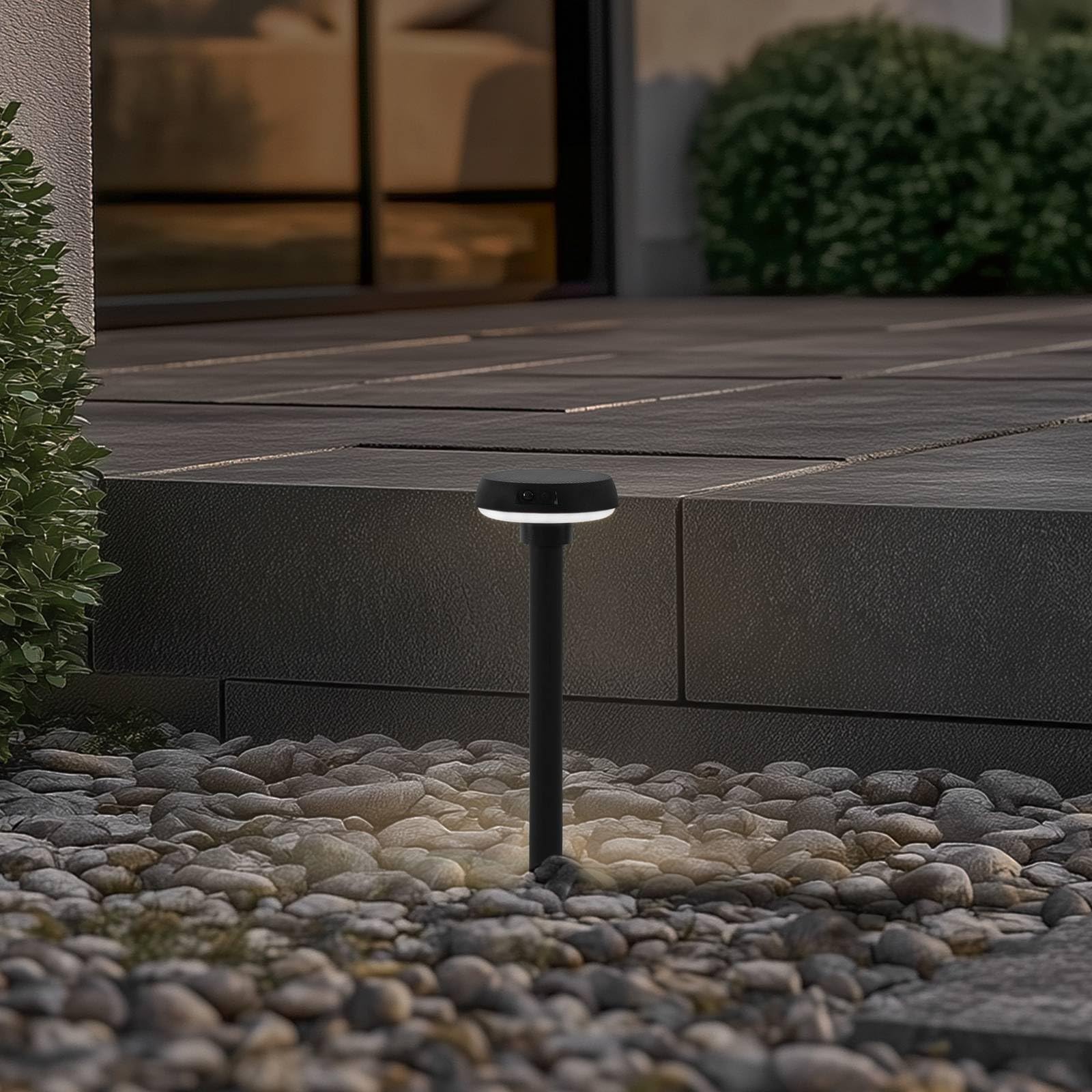 Lindby Lampade solari con sensore di movimento (Moderno) colore Nero, lampadina inclusa lampada solare giardino