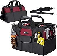 Vista 14 de TICONN Bolsa de herramientas resistente con múltiples bolsillos, organizador de caja de herramientas portátil, bolsa de almacenamiento, con correa