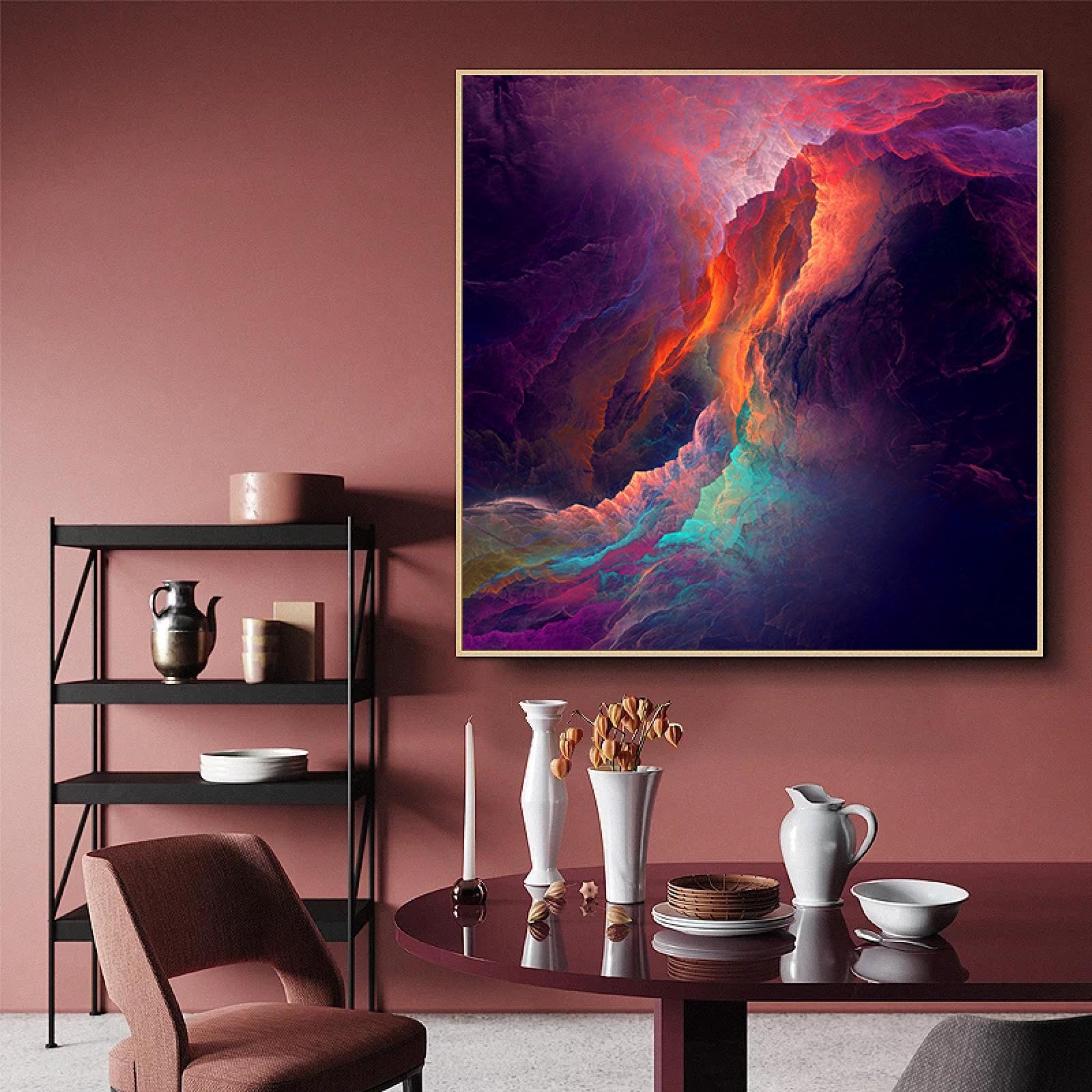 Murales de nubes en lienzo texturizado de alta resolución 70x70cm 7