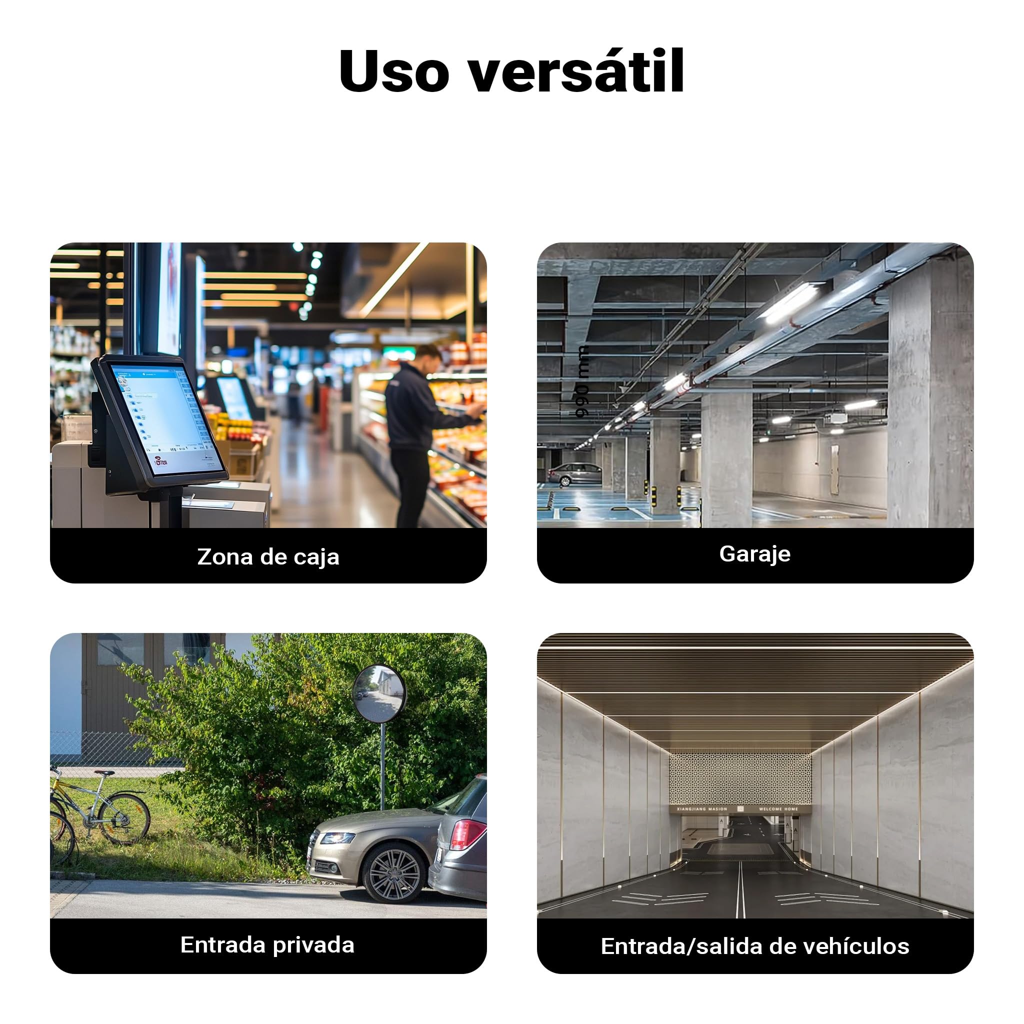 Wiltec Espejo de seguridad convexo 80 cm color negro, espejo de tráfico redondo con campo de visión de 160°, diseño convexo para interiores
