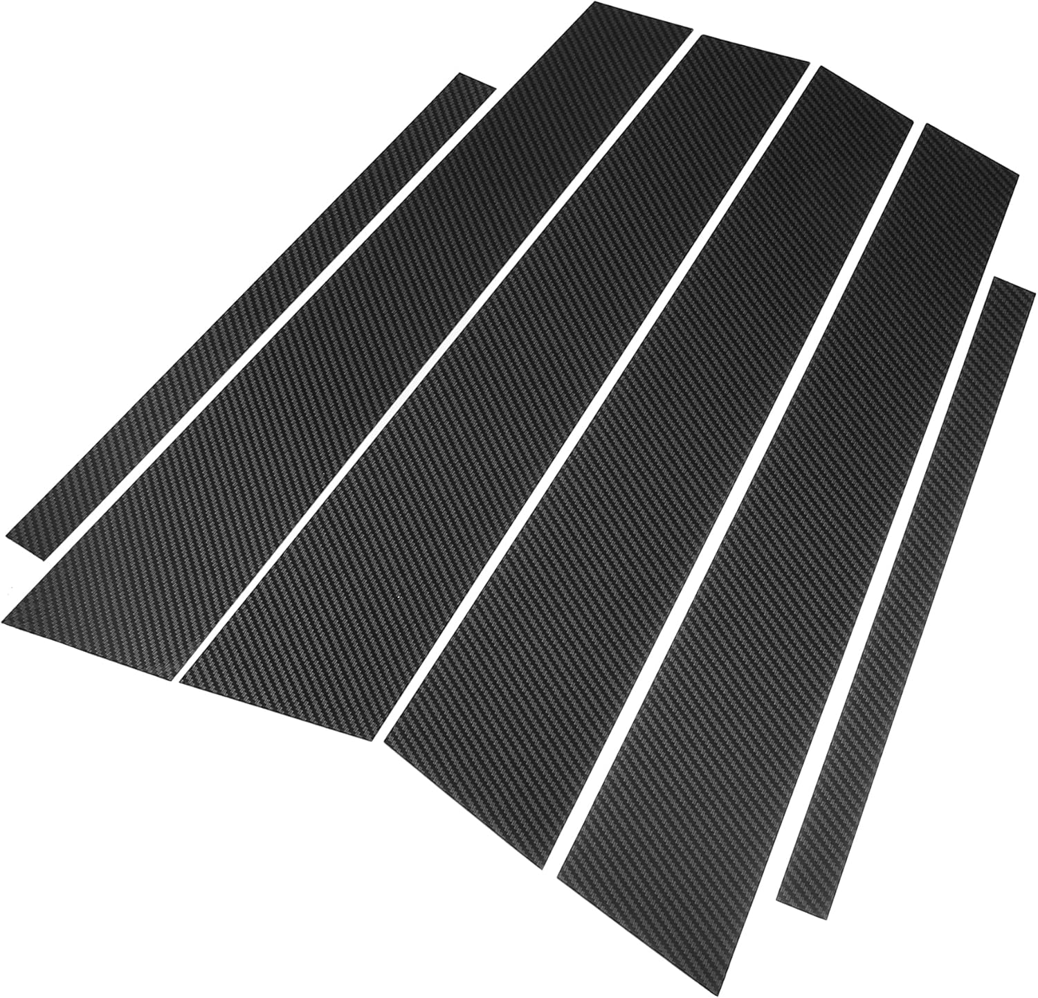 X AUTOHAUX 1 Set Gloss Black Carbon Fiber Pattern Car Door Window Pillar Posts Cover Trim Exterior Stickers for BMW 3 Series E90 320i 325i 328i 328xi 330i 335d 335i 2007-2012