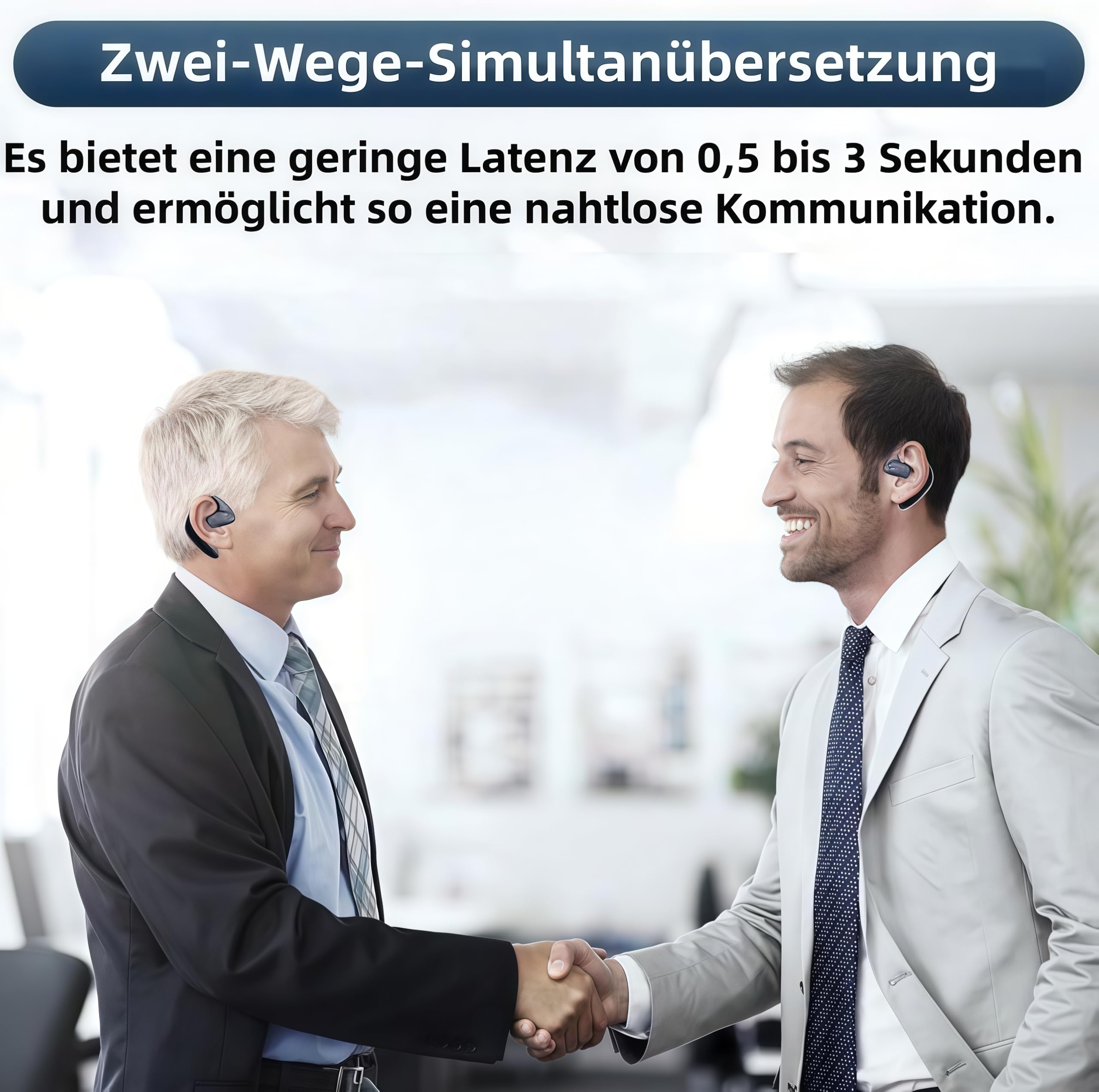 sonabuds übersetzer Original-Mehrsprachige Echtzeit-Übersetzung für Meetings, Unterwegs und Lernmomente (Weiß)