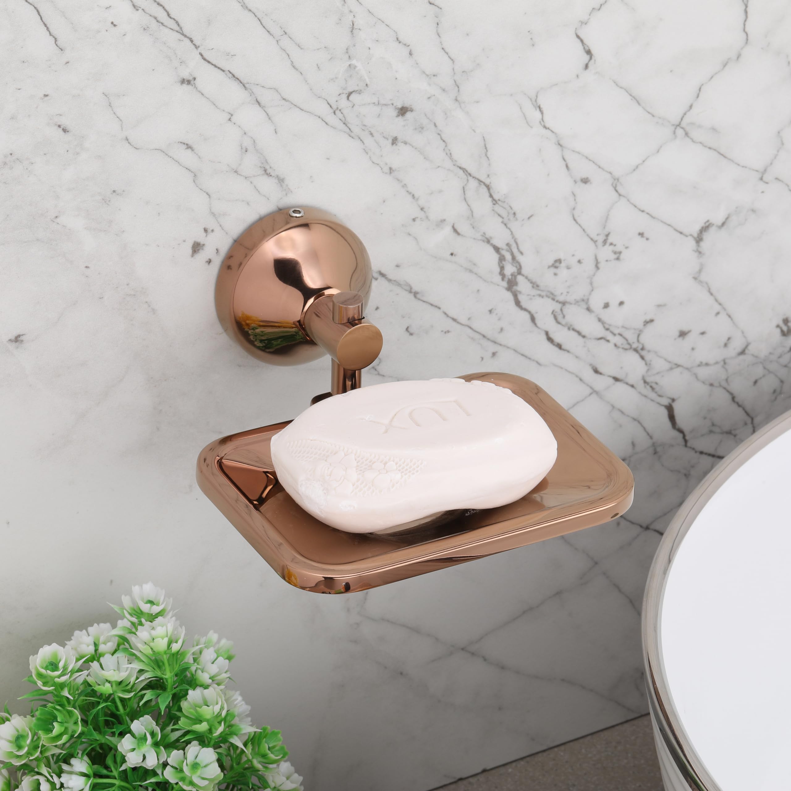 LAPO Stainless Steel 304 Grade Single Soap Holder for Bathroom/Soap Dish for Wash Basin/Soap Stand Wall Mount/Bathroom Accessories(PVD Rose Gold Finish) Pack of 1 (B0CM6J4Z2J) Amazon Price History, Amazon Price Tracker