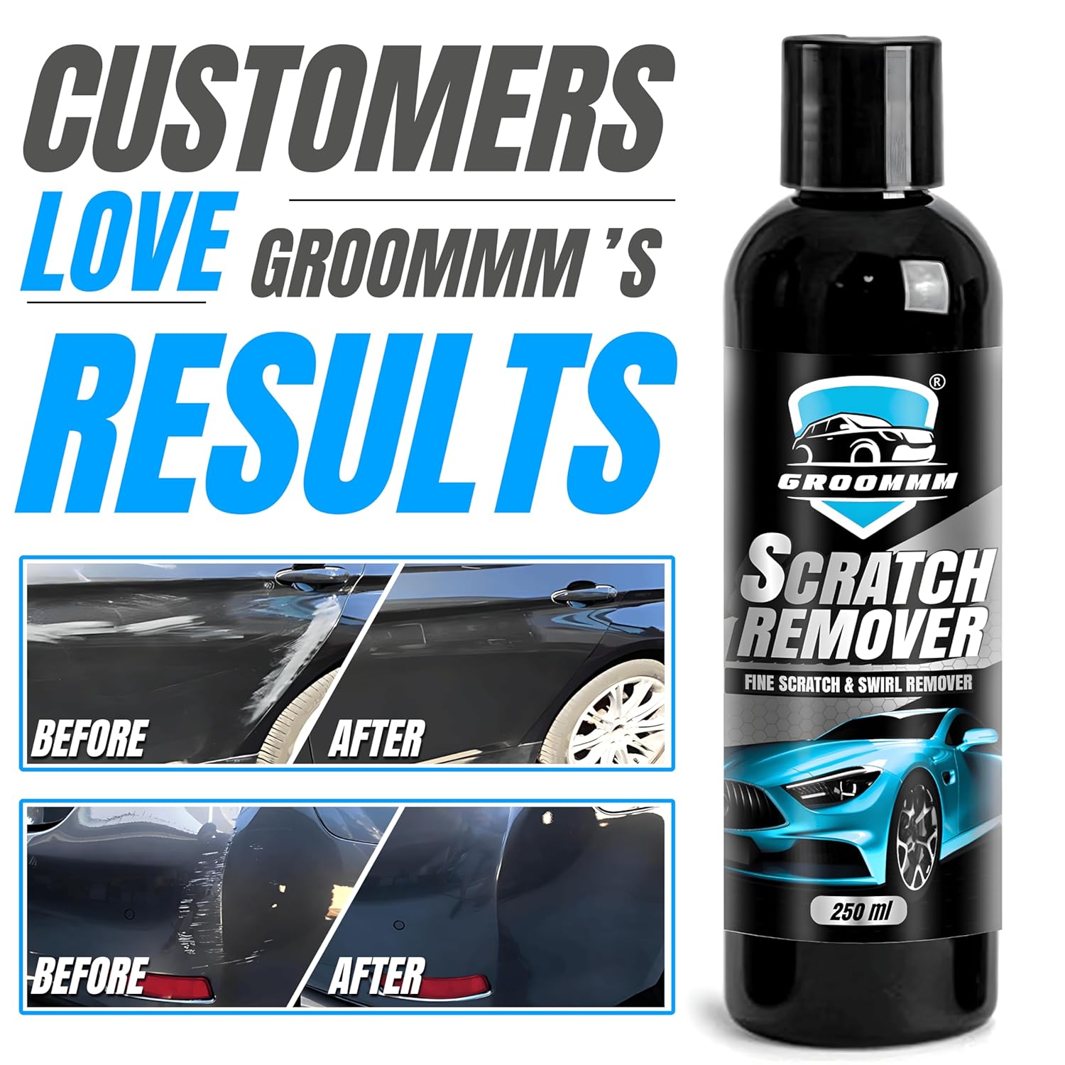 Groommm Car Exterior Polish (500Ml) & Car Scratch Remover (250Ml) Combo With Microfiber Cloth | Scratch Remover For Car | Paint-Safe Formula | Silicon Glaze Car Polish | Bike Polish & Scratch Repair Groommm Car Exterior Polish (500Ml) & Car Scratch Remover (250Ml) Combo With Microfiber Cloth | Scratch Remover For Car | Paint-Safe Formula | Silicon Glaze Car Polish | Bike Polish & Scratch Repair