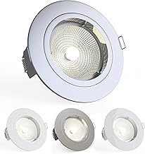 National Lighting Recessed Lighting - Mains Powered LED Spot Lights Downlights for Ceiling - IP20 Rated GU10 Fitting for Halogen or LED - Chrome Finish, Fixed Version
