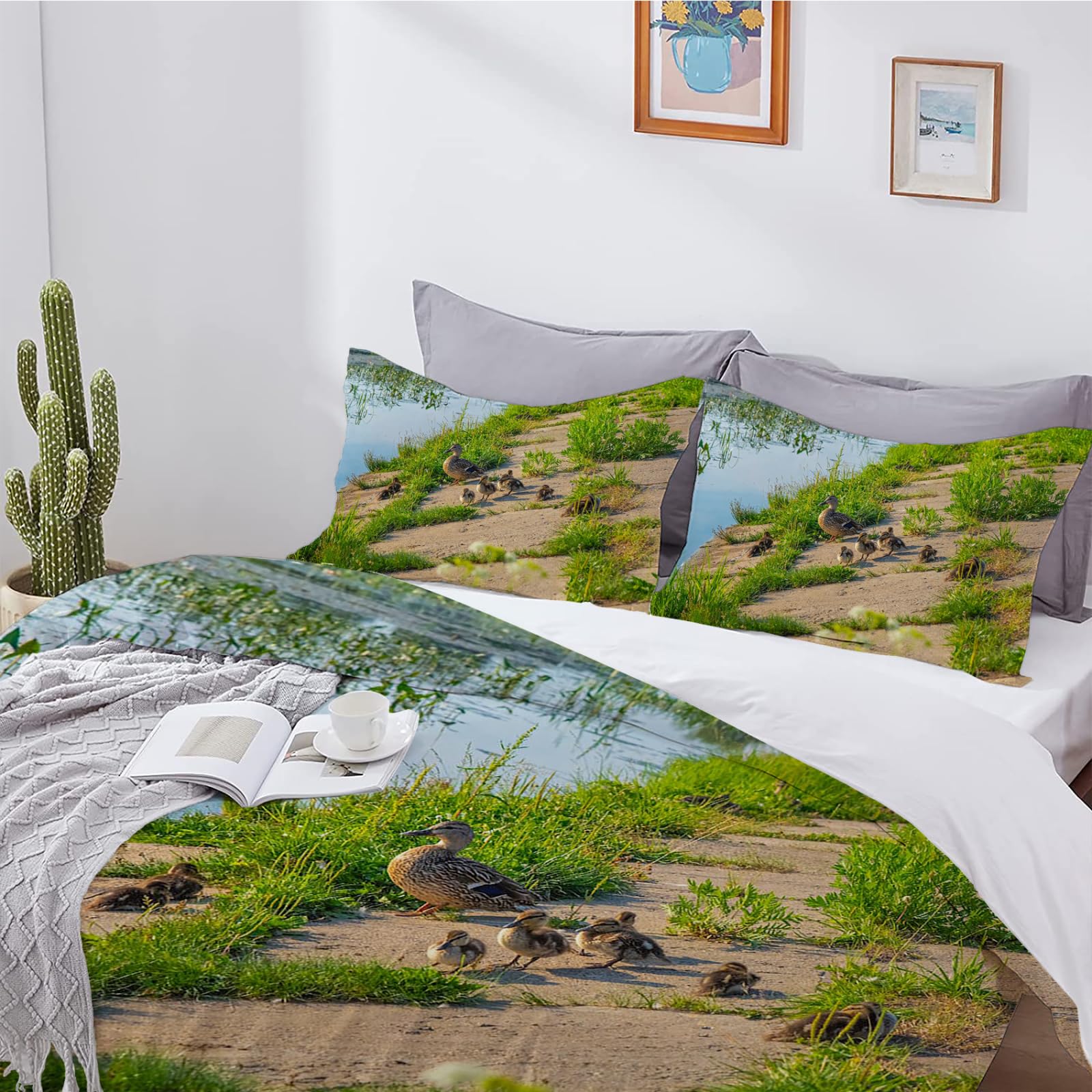 Housse de Couette 240 x 260 Canard Vert Parure de Lit 2 Personnes Animal Housse de Couette en Microfibre Confortable Duveteux + 2 Taies d'oreillers 65x65cm avec Fermeture ÉClair Housse de Couette 240 x 260 Canard Vert Parure de Lit 2 Personnes Animal Housse de Couette en Microfibre Confortable Duveteux + 2 Taies d'oreillers 65x65cm avec Fermeture ÉClair