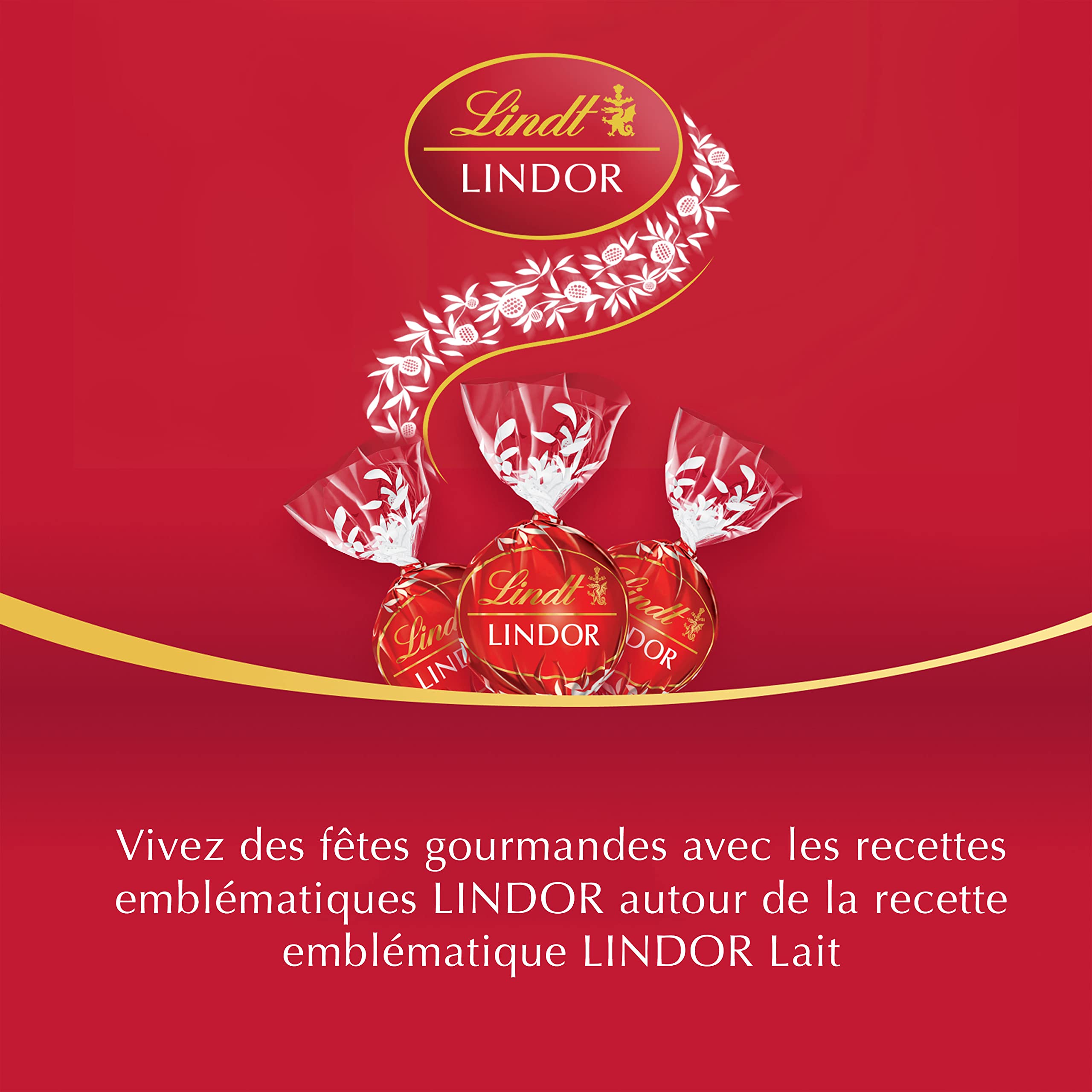 Lindt - Présentoir LINDOR - Chocolat au Lait - Coeur Fondant, 750g