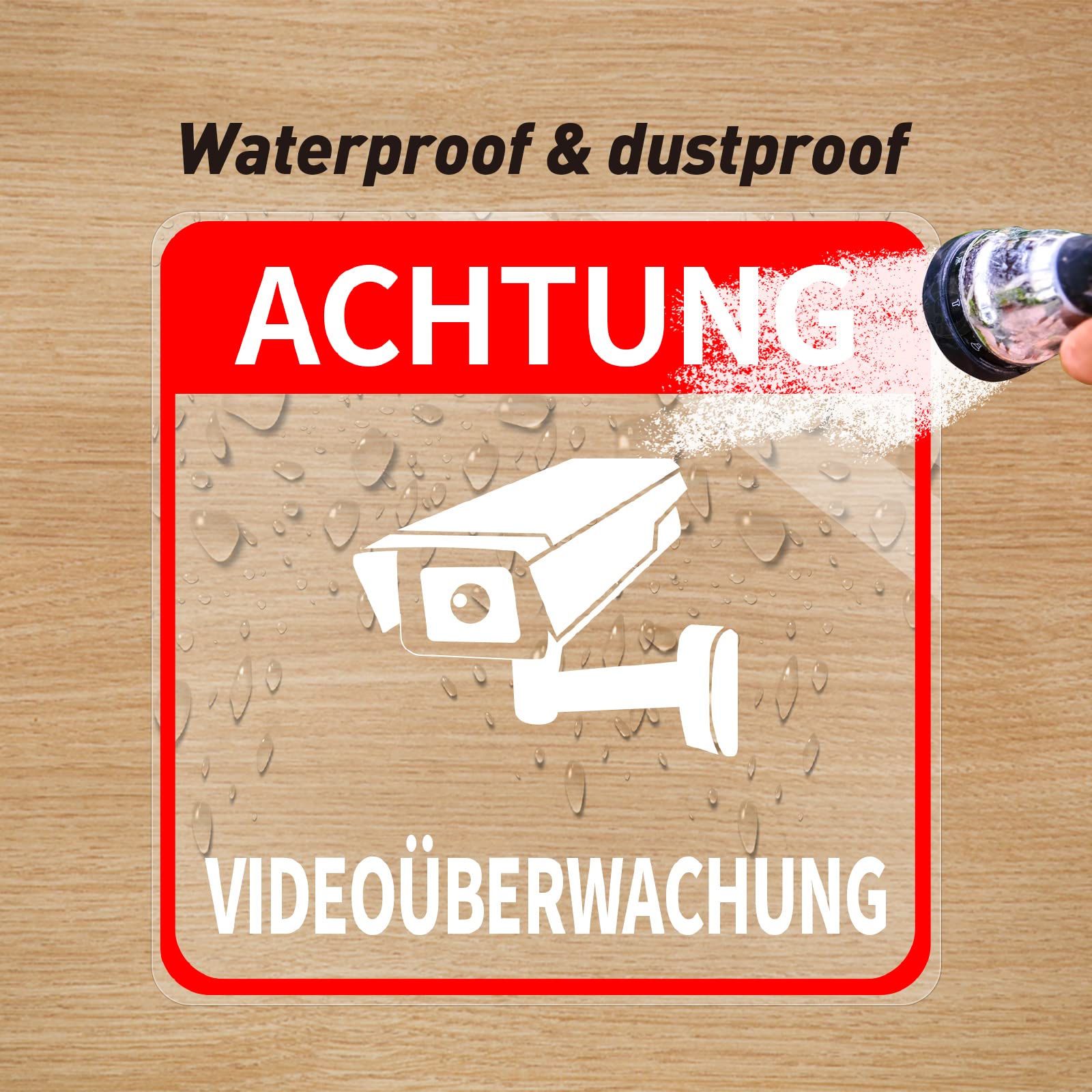 Lot De 10 Autocollants D'avertissement Vidéosurveillance - Panneaux Vinyle Pour Maison, Sécurité