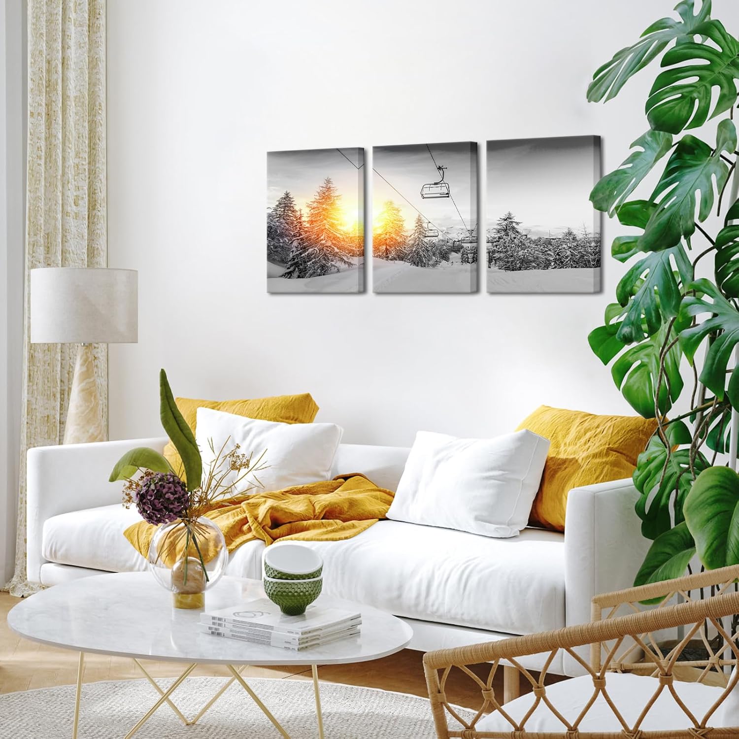 YeiLnm Snowboarding Posters for Bedroom Wall Decor Skiing Canvas Art Snow Boarding Picture