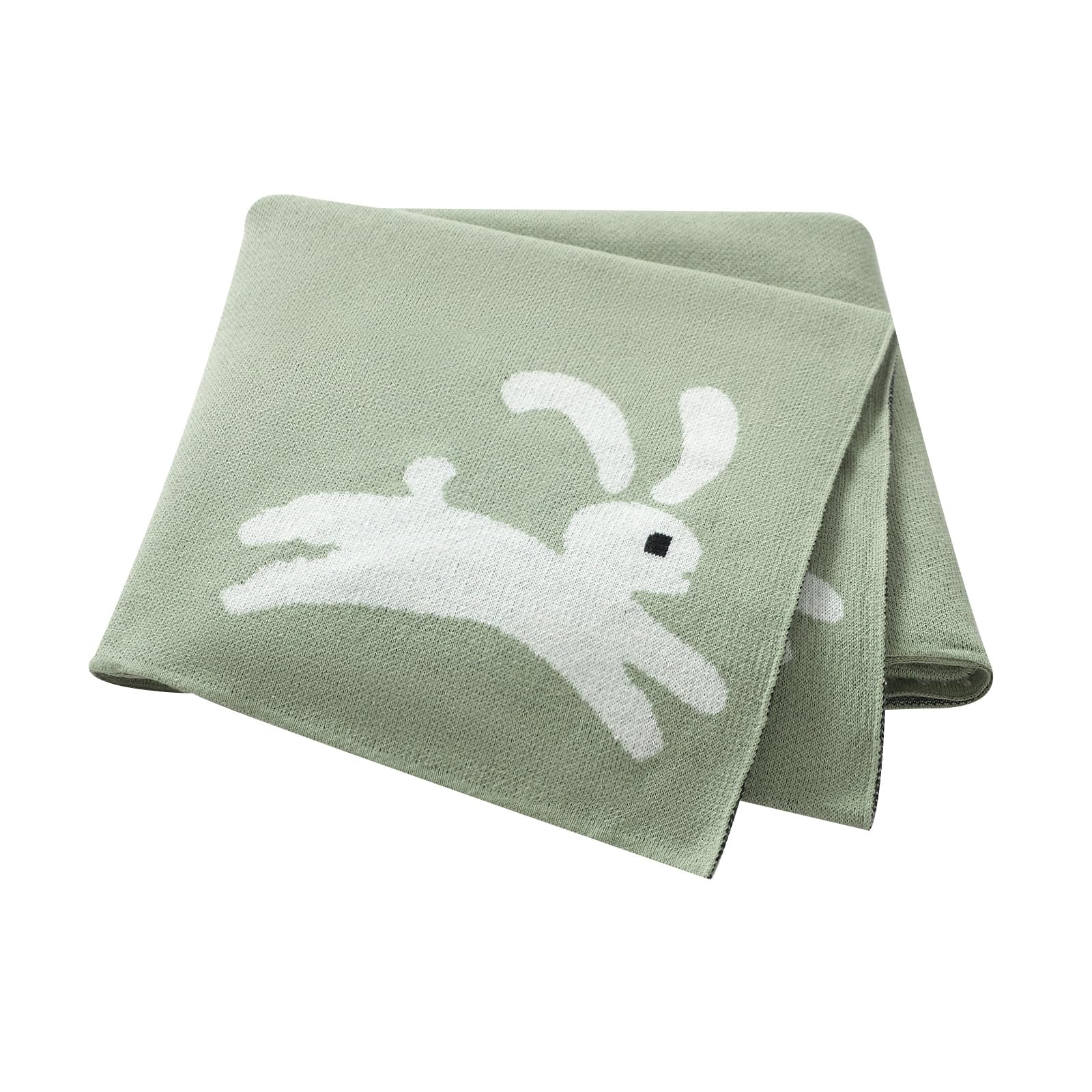 Hadetoto Baby Blanket for Newborn Soft Cozy Knitted Cotton Blankets Baby Essentials Gifts for Newborn Girl Boy 100 x 80cm