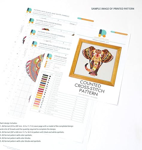 Miniatura 11 de Rocky Mountain National Park K465 Patrón de punto de cruz. Patrón impreso en el interior. Sin tela, hilos, agujas, aros. Patrón de bordado