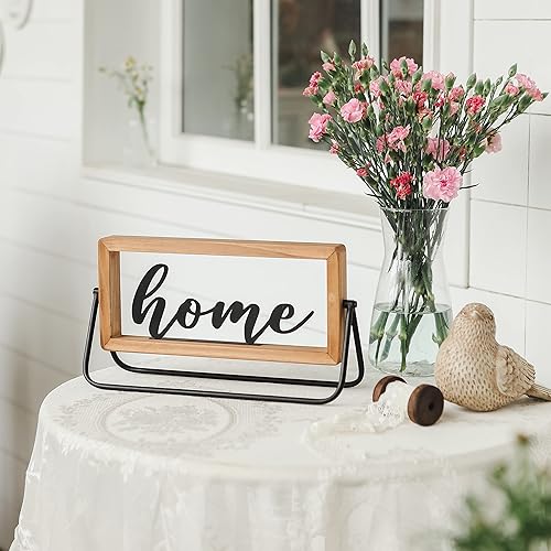 Miniatura 3 de NIKKY HOME Letrero de madera para el hogar, letrero de letras con recorte independiente para el hogar, letrero rústico para mesa, letrero decorativo