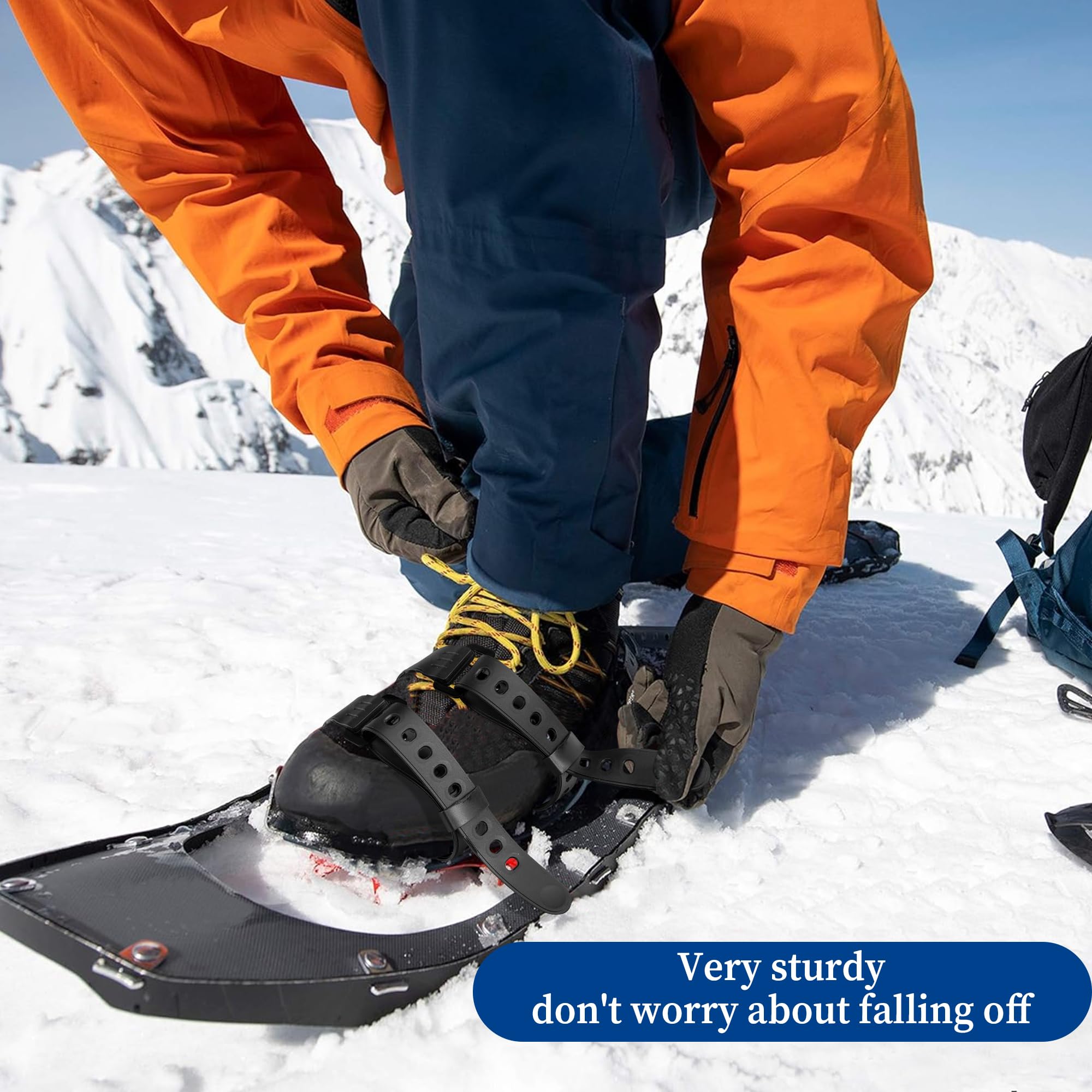 4 Pack 18 Inch Snowshoe Strap Kit, Adjustable Ski Boot - View #3
