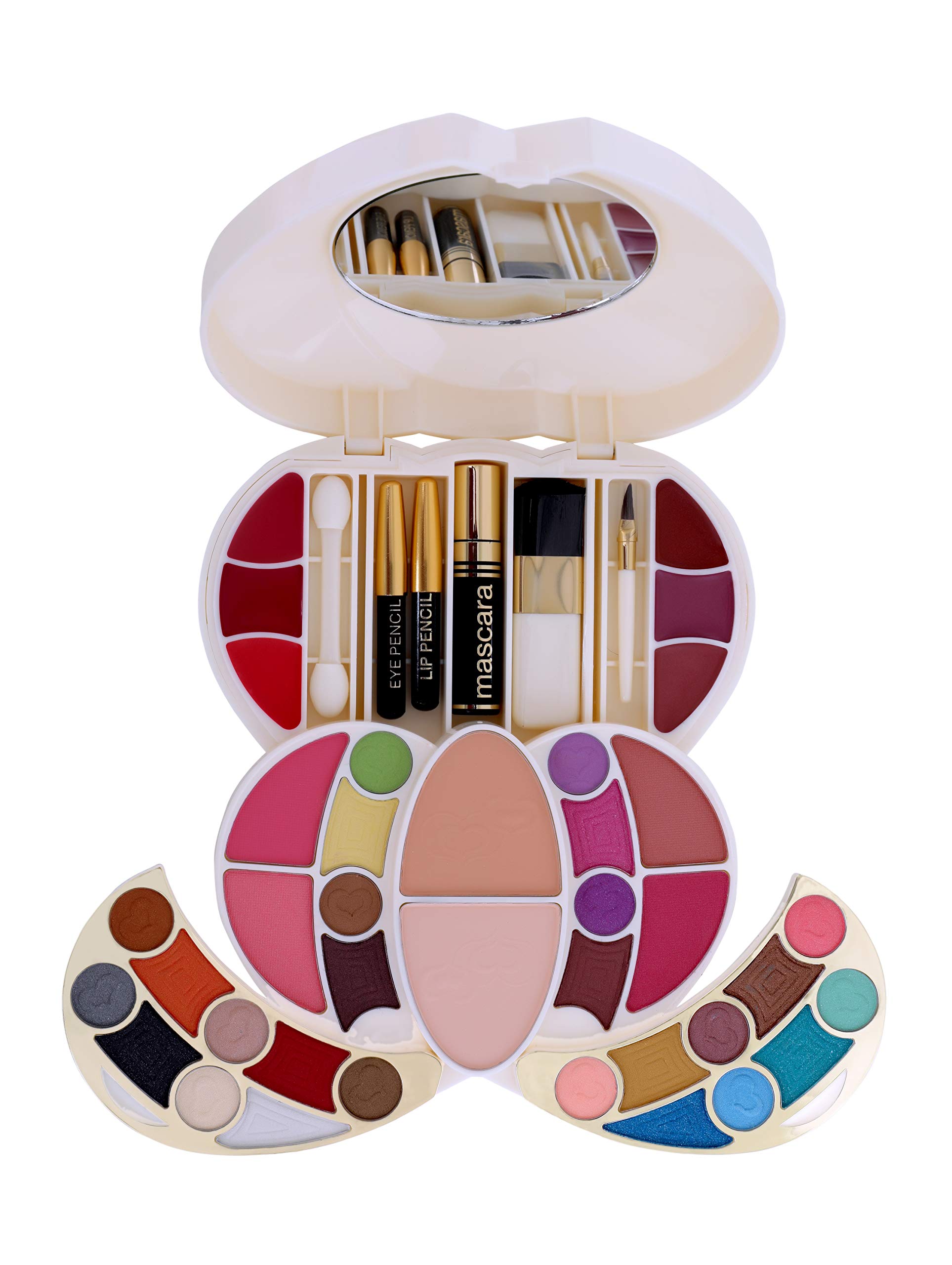 Justgold Professional All In One Makeup Palette Kit 26 Pigment Shadow With, Blusher, Powder Cake, Lip Gloss, Mascara, Eye and Lip Pencil, Makeup Kit 933-image-27