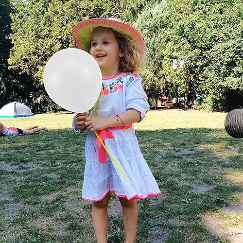 Miniatura 5 de Globos blancos globos de látex de 12 pulgadas decoración de cumpleaños boda graduación baby shower fiesta 100 unidades blanco