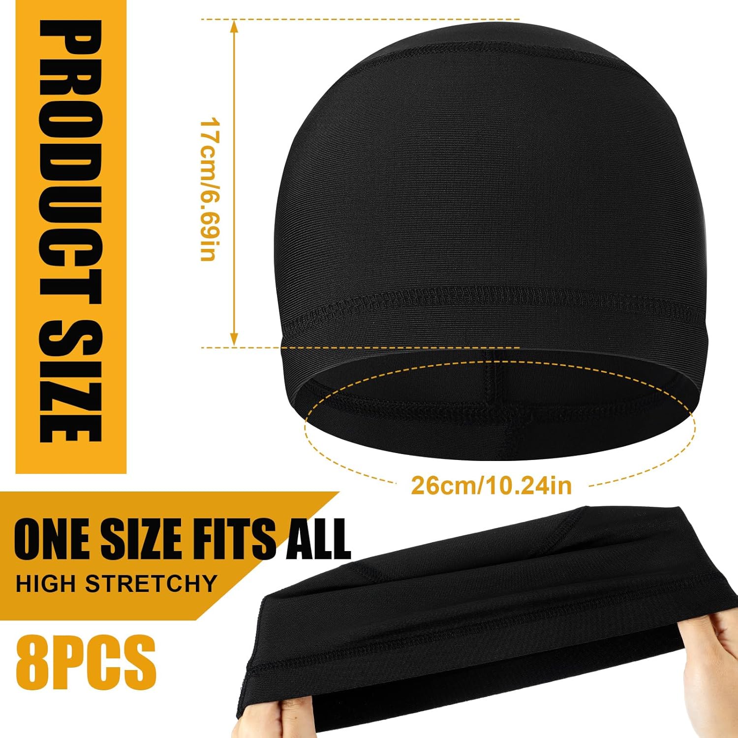 Geyoga 8 Pcs Hard Hat Welding Cap Liner Cooling Helmet Liner Skull Cap Hard Hat Accessories for Men Welder Sweat Wicking