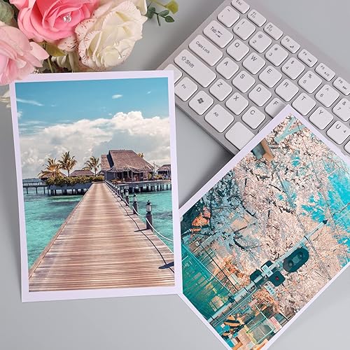 Miniatura 10 de Paquete de 400 cartulina de 5 x 7 pulgadas, cartulina blanca gruesa de 80 libras, cartulina pesada para impresora, postales, invitaciones y