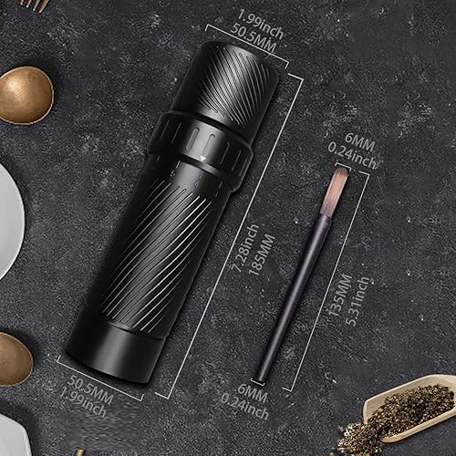 Miniatura 5 de Molinillo de pimienta Homnoble de alto rendimiento de grado profesional, molinillo de pimienta resistente, molinillo de pimienta manual de aluminio