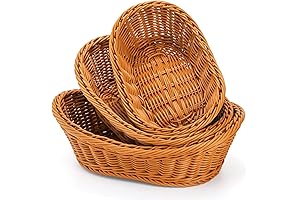 Yarlung Woven Wicker Bread Baskets for Kitchen Serving