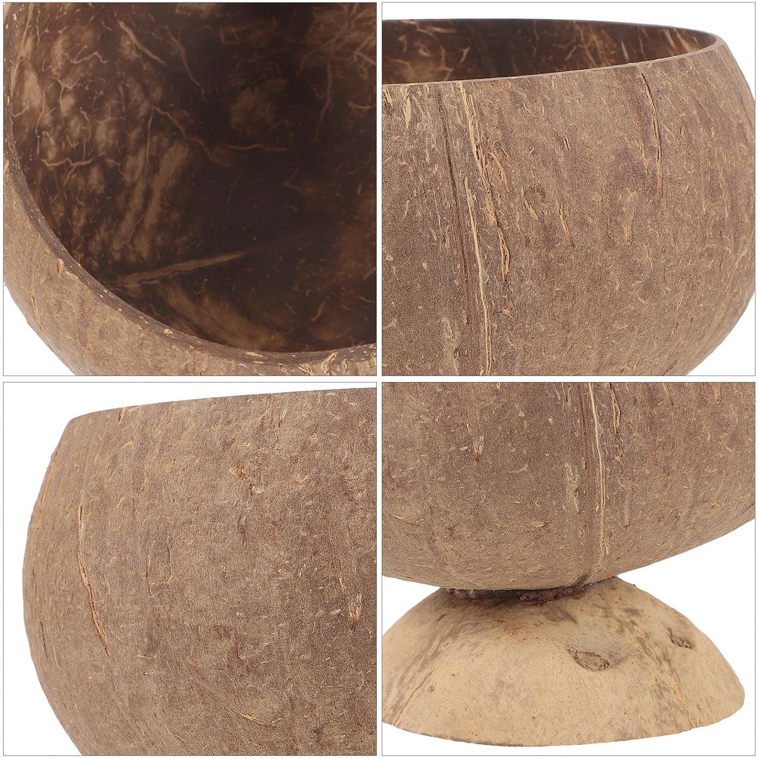 ARTIBETTER Multi Purpose Coconut Shell Salad Bowl for Tabletop Decor